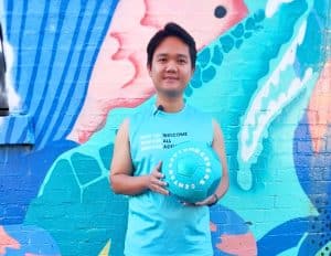 Frank is juggling a soccer ball for the entire 14km City2Surf marathon to raise $10,000 for people seeking asylum supported by Asylum Seekers Centre.