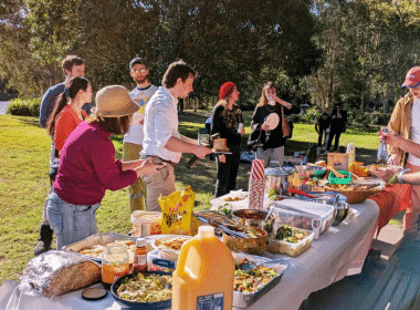 Friends at a picnic