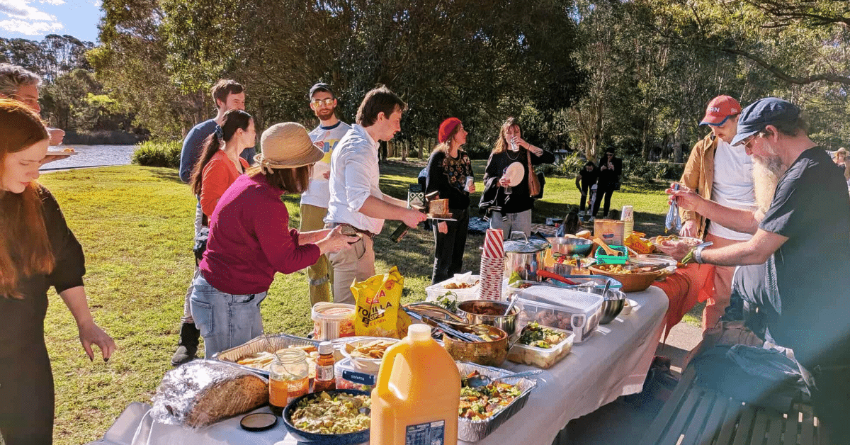 Friends at a picnic